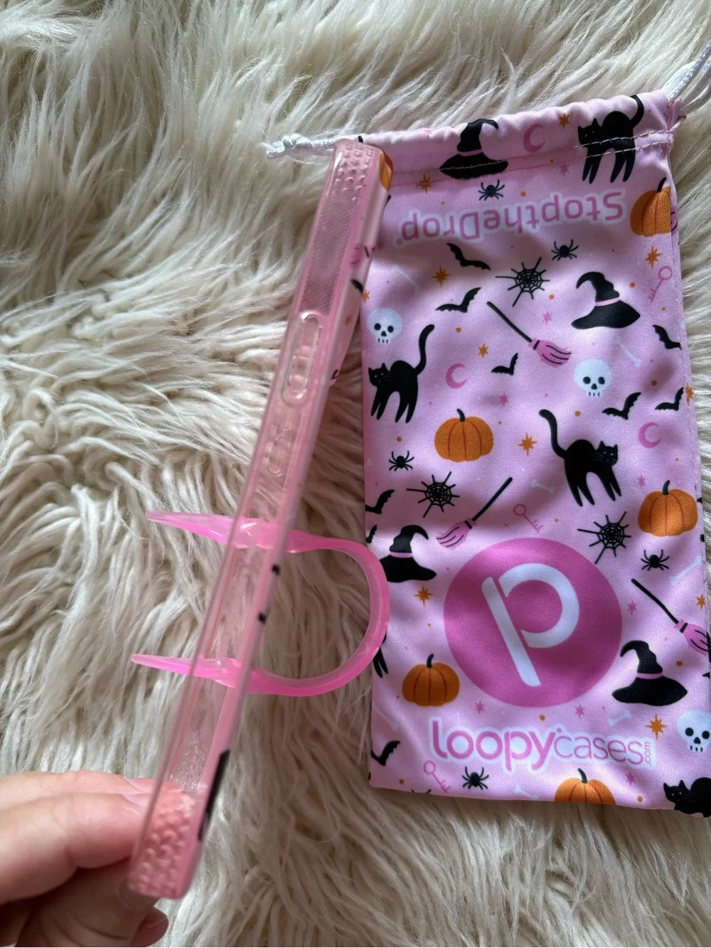 Loopy Case Witchy Wonder Halloween Pink Pumpkins Black Cats iPhone 14 Pro Max